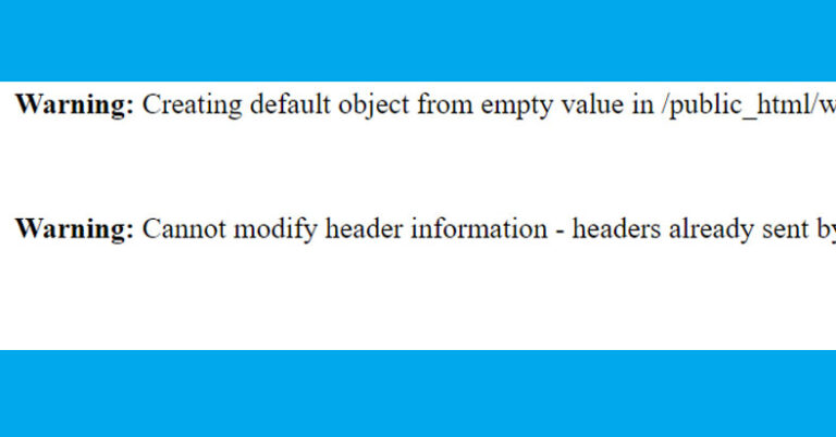 How To Fix "Warning: Creating default object from empty value in..." In ...